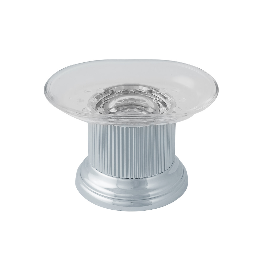 Мыльница настольная, стекло прозрачное, Fortuna