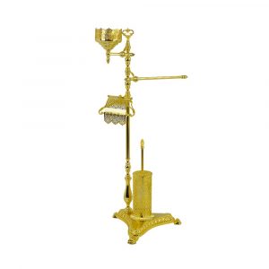 WC e bidet rack 4-funzionale, oro